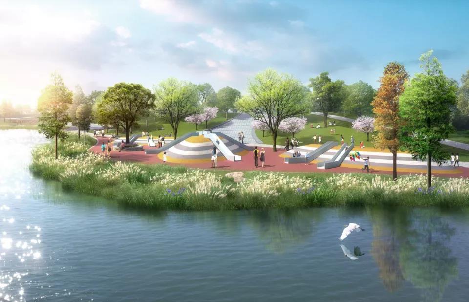 葛店开发区再添一处生态公园